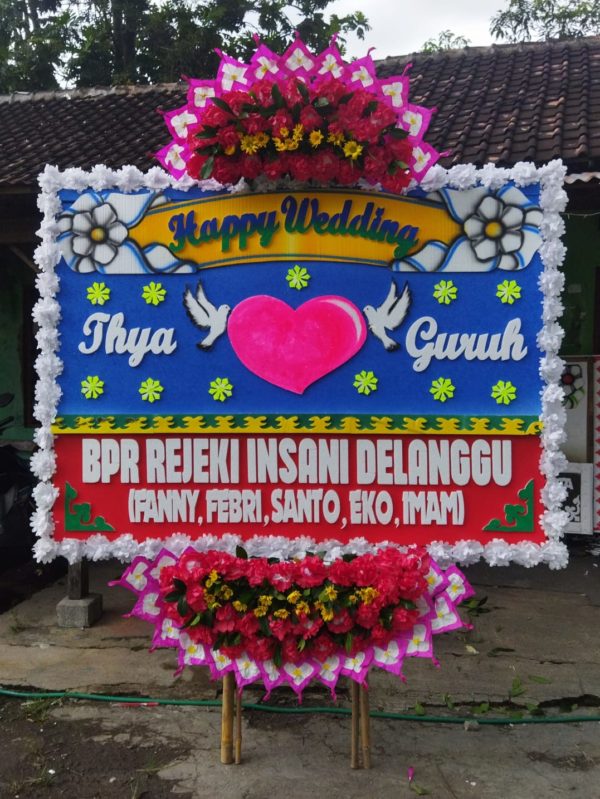 Karangan Bunga Happy Wedding Kana Florist